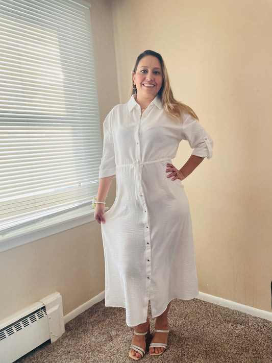 Vestido de botones strech